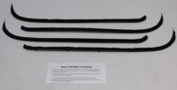 1955-59 G.M. Truck Authentic Window Felts Whiskers Kit With No Vent Window (4pcs)