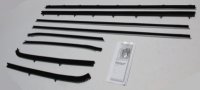 1973-74 Nova 2 Door Hardtop Authentic Window Felts Whiskers Kit (8pcs)