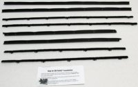 1962-65 Nova & Chevy II 2 Door Hardtop Replacement Window Felts Whiskers Kit (8pcs)