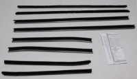 1966-67 GTO & Lemans Convertible Authentic Window Felts Whiskers Kit (8pcs)