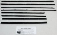 1965 GTO & Lemans 2 Door Hardtop Replacement Window Felts Whiskers Kit (8pcs)