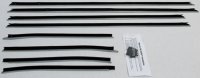 1969-72 GTO & Lemans Convertible Replacement Window Felts Whiskers Kit (8pcs)