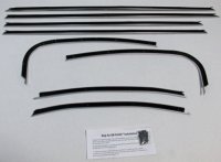 1969-72 GTO & Lemans 2 Door Hardtop Replacement Window Felts Whiskers Kit (8pcs)