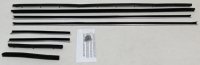 1969-70 Cougar Standard Convertible Replacement Window Felts Whiskers Kit (8pcs)