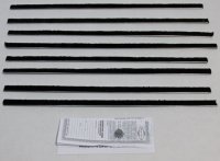 1963-65 Fairlane 2 Door Hardtop Authentic Window Felts Whiskers Kit (8PCS)