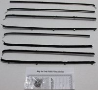 1955-56 Country Squire 4 Door Wagon Authentic Window Felts Whiskers Kit (8pcs)