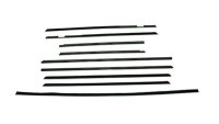 1964 Country Squire 4 Door Wagon Authentic Window Felts Whiskers Kit with Tailgate Outer (9pcs)