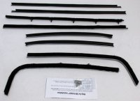 1970-72 Skylark 2 Door Sedan Authentic Window Felts Whiskers Kit (8pcs)