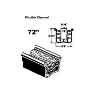 Metro Flexible glass-run channel For Cadillac DeVille, Eldorado 1953-1960; WC 11-72