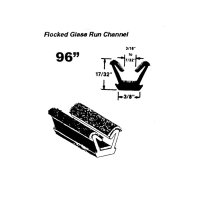 Metro Flocked Glass Run Channel - 96" Piece; WC 16-96