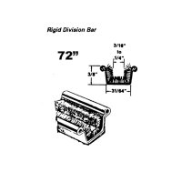 Metro Rigid division-bar channel For Buick Invicta, LeSabre 1959-1960; WC 2-72