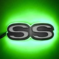 For Camaro SS Illuminated Emblem - Green Oracle