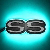 For Camaro SS Illuminated Emblem - Aqua Oracle