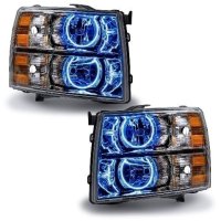 For 2007-2013 Chevrolet Silverado PLASMA Headlights - Round Style Oracle