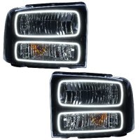 For 2005-2007 Ford F-250/350 SMD Headlights - Black Oracle