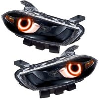 For 2013-2016 Dodge Dart SMD Headlights - Black - Halogen Oracle