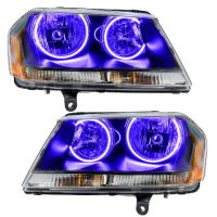 For 2008-2014 Dodge Avenger RT SMD Headlights - Black Oracle