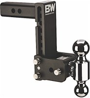 B&W Hitches TS10040B Tow & Stow Dual Ball 2" Receiver Hitch - 7" Drop; 7.5" Rise