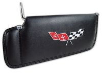 C3 1977-1982 Corvette Sunvisor Embroidered with Logo Black