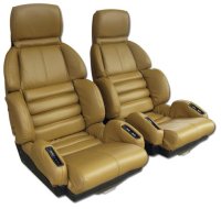 C4 1989-1990 Corvette Leather Sport Seat Covers Pair