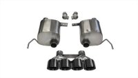 C7 Corvette CORSA SPORT Valve-Back Performance Exhaust System - Quad 4.50" Black Round Tips