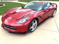 C7 Corvette Z06 Style Painted Side Skirts Carbon Flash Metallic