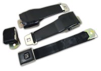 Seat Belts- OE Retractable Lap - Black For 1968 Corvette