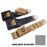 Seat Belts- OE Retractable Lap - Silver For 1968 Corvette