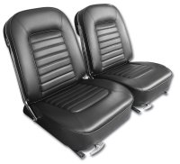 Vinyl Seat Covers- Black For 1966 Corvette