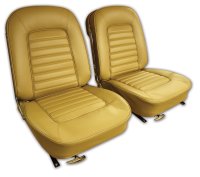 Vinyl Seat Covers- Saddle For 1966 Corvette