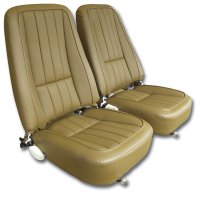 Vinyl Seat Covers- Saddle For 1968 Corvette