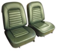 Leather Seat Covers- Green For 1966 Corvette