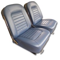 Leather Seat Covers- Bright Blue For 1966 Corvette