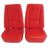 Leather Seat Covers- Red For 1968 Corvette