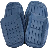 Leather Seat Covers Royal Blue Leather/Vinyl Original For 1971 Corvette