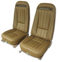 Leather Seat Covers Dark Saddle 100%-Leather For 1970-1971 Corvette