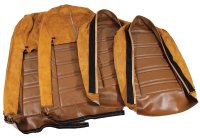 Leather Seat Covers Dark Saddle Leather/Vinyl Original For 1972 Corvette