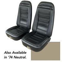 Leather Seat Covers- Neutral 100%-Leather For 1974 Corvette