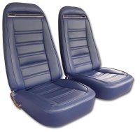 Leather Seat Covers Royal Blue 100%-Leather For 1972 Corvette