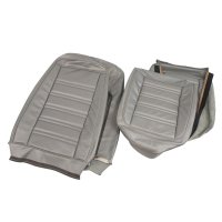 Leather Seat Covers- Silver 100%-Leather For 1974 Corvette