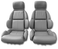 Leather Seat Covers- Gray Standard For 1989 Corvette