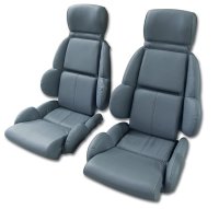 Leather Seat Covers- Blue Standard For 1990-1991 Corvette