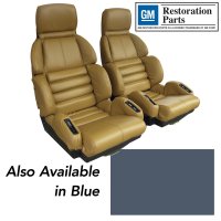 Leather Seat Covers- Blue Sport For 1990 Corvette