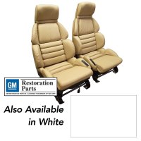 Leather Seat Covers- White Sport For 1992 Corvette