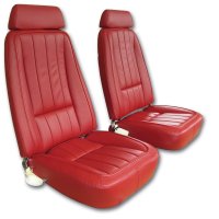 Leather-Like Vinyl Seat Covers- Red For 1969 Corvette