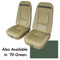 Leather-Like Vinyl Seat Covers- Green For 1970 Corvette