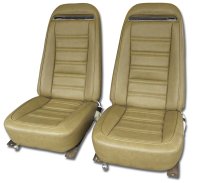 Leather-Like Vinyl Seat Covers Medium Saddle For 1973-1974 Corvette