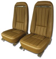 Leather-Like Vinyl Seat Covers Dark Saddle For 1972 Corvette