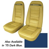 Leather-Like Vinyl Seat Covers Dark Blue For 1975 Corvette