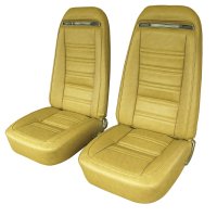 Leather-Like Vinyl Seat Covers Medium Saddle For 1975 Corvette